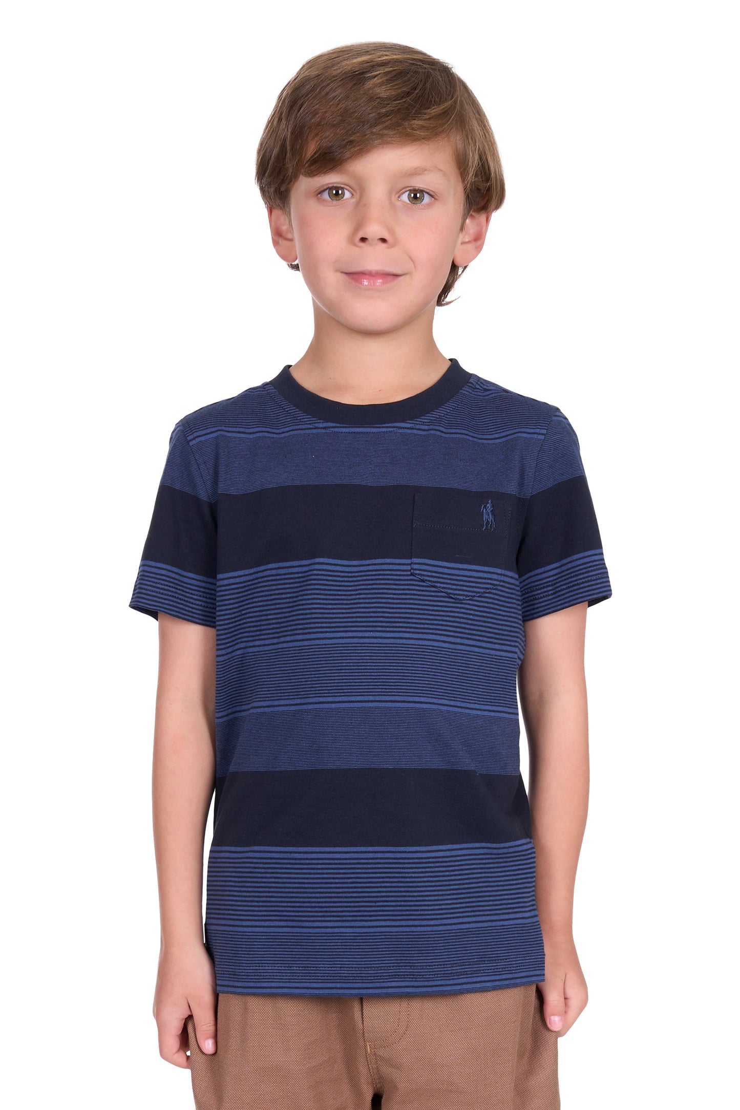 Thomas Cook Boy's Edward 1Pkt Ss Tee - Navy/Blue Ocean