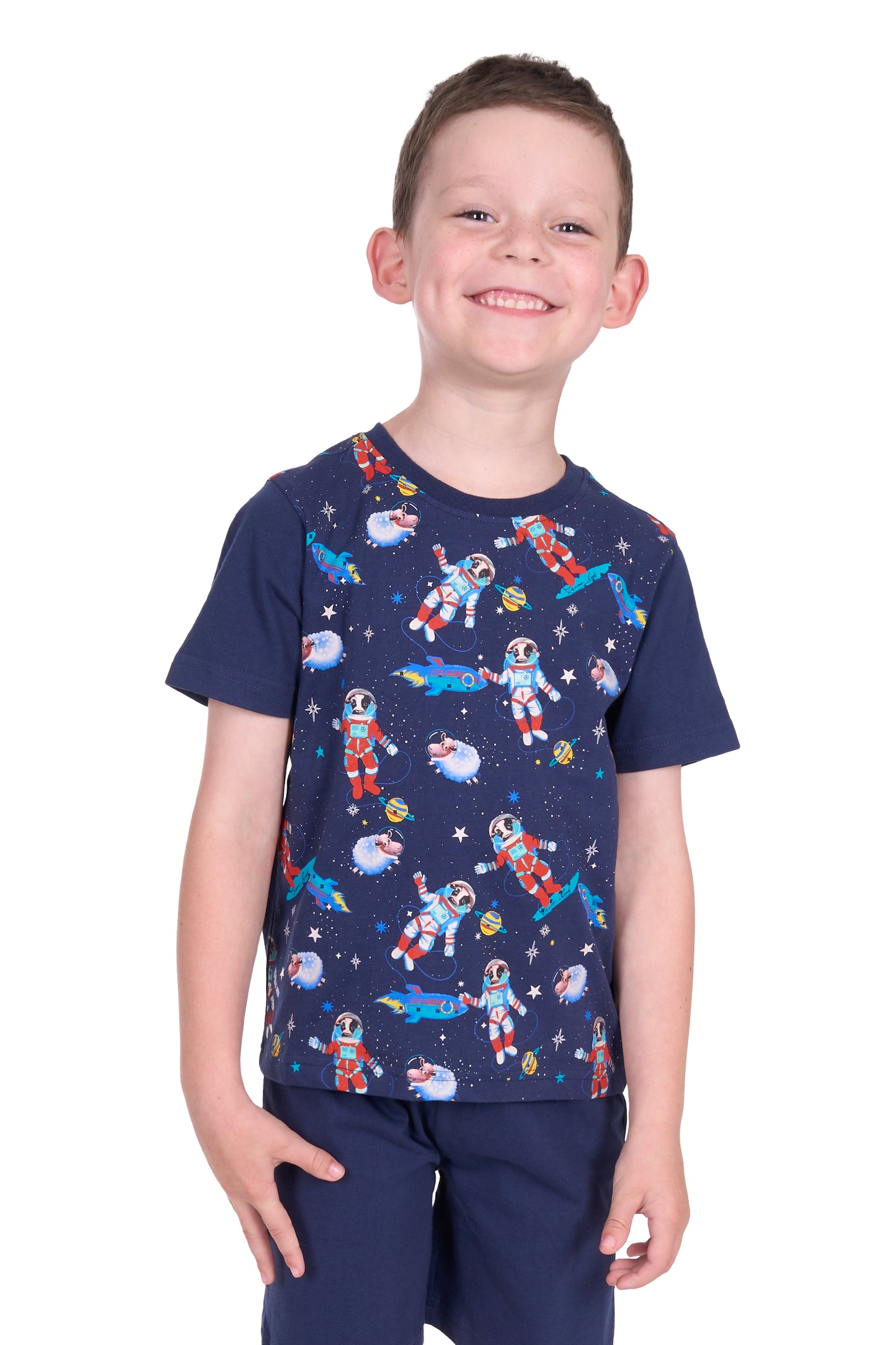 Thomas Cook Boy's Galaxy Pajamas - Navy