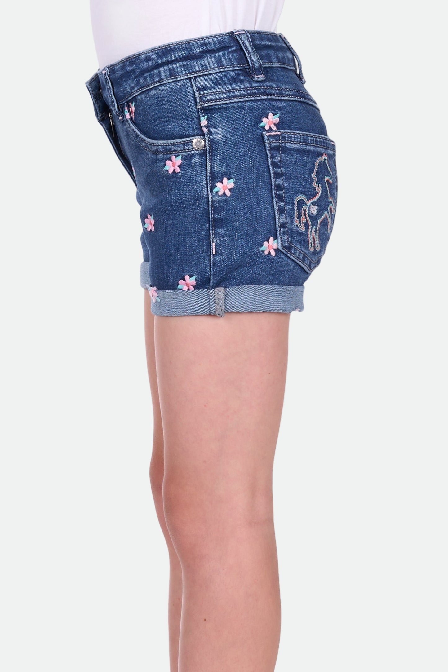Thomas Cook Girl's Hailey Denim Short - Mid Wash