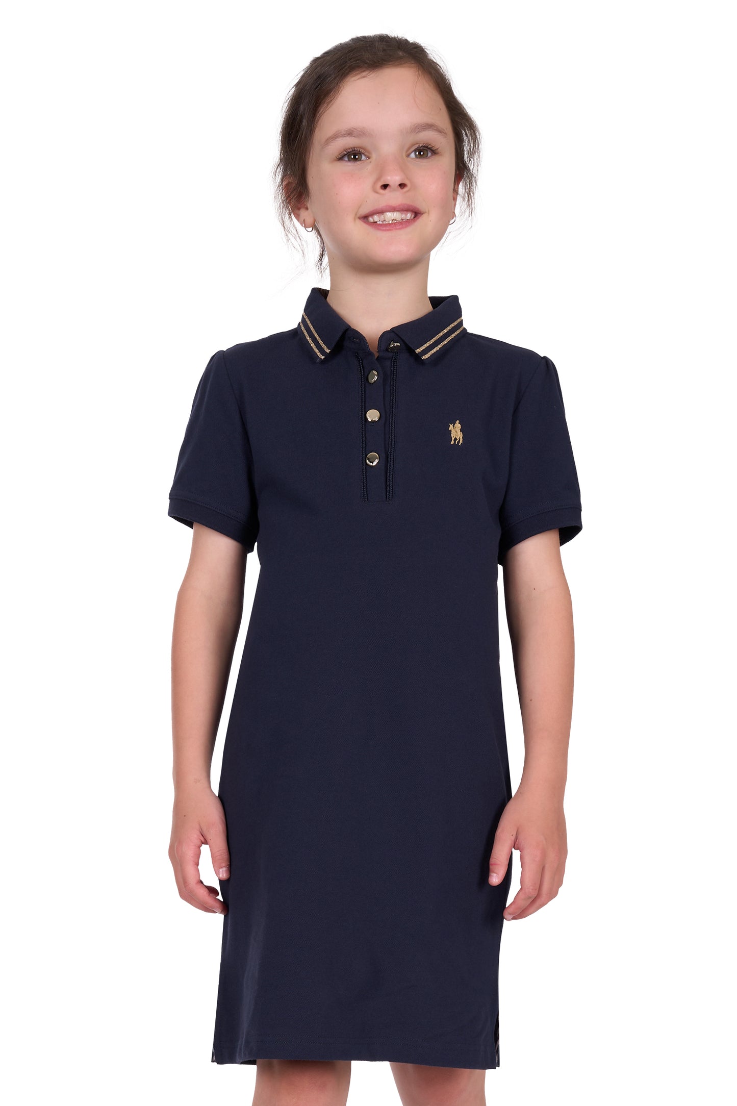 Thomas Cook Girl's Traci Ss Polo Dress - Navy
