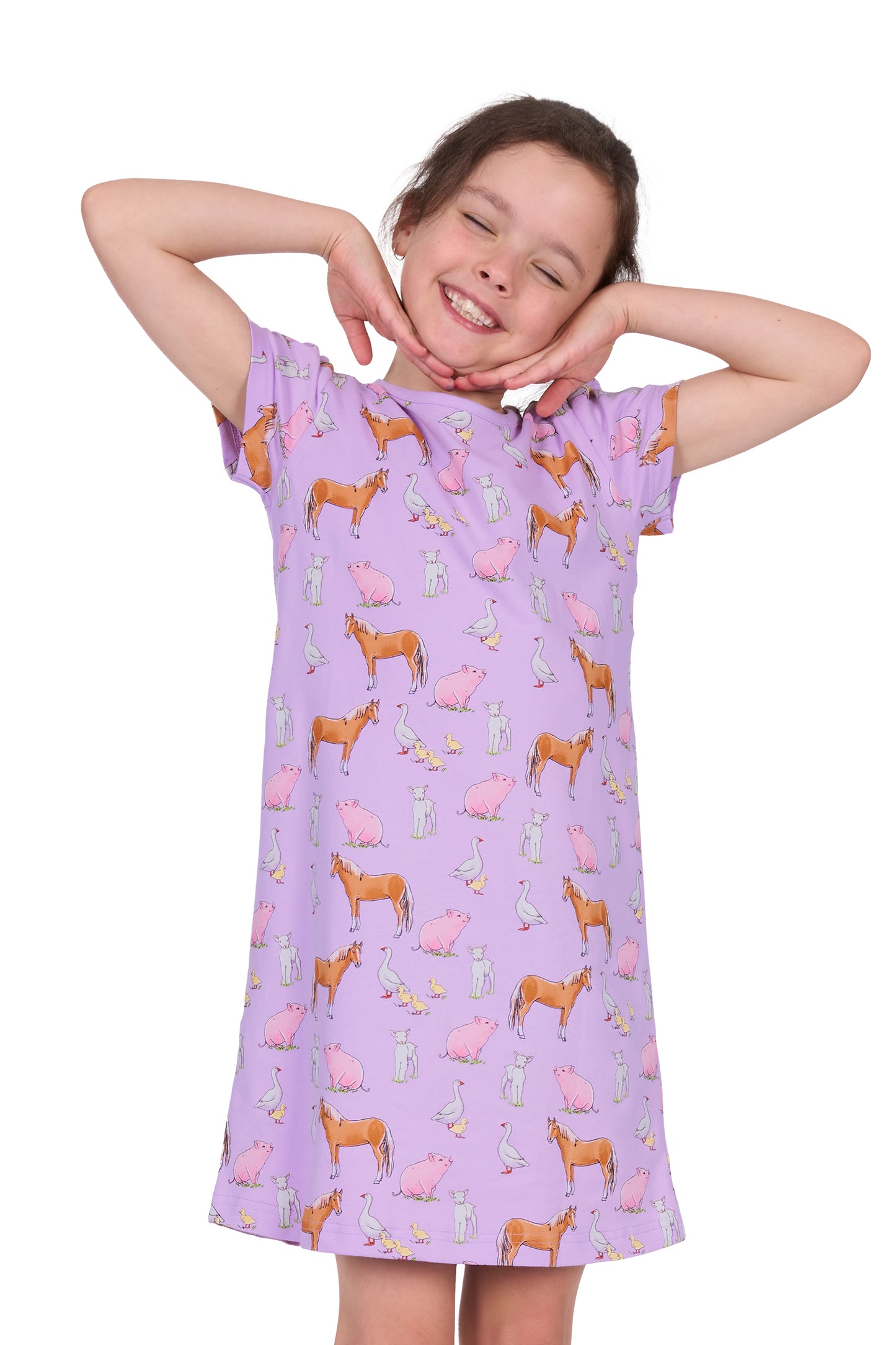 Thomas Cook Girl's Farm Friends Nightie - Lilac