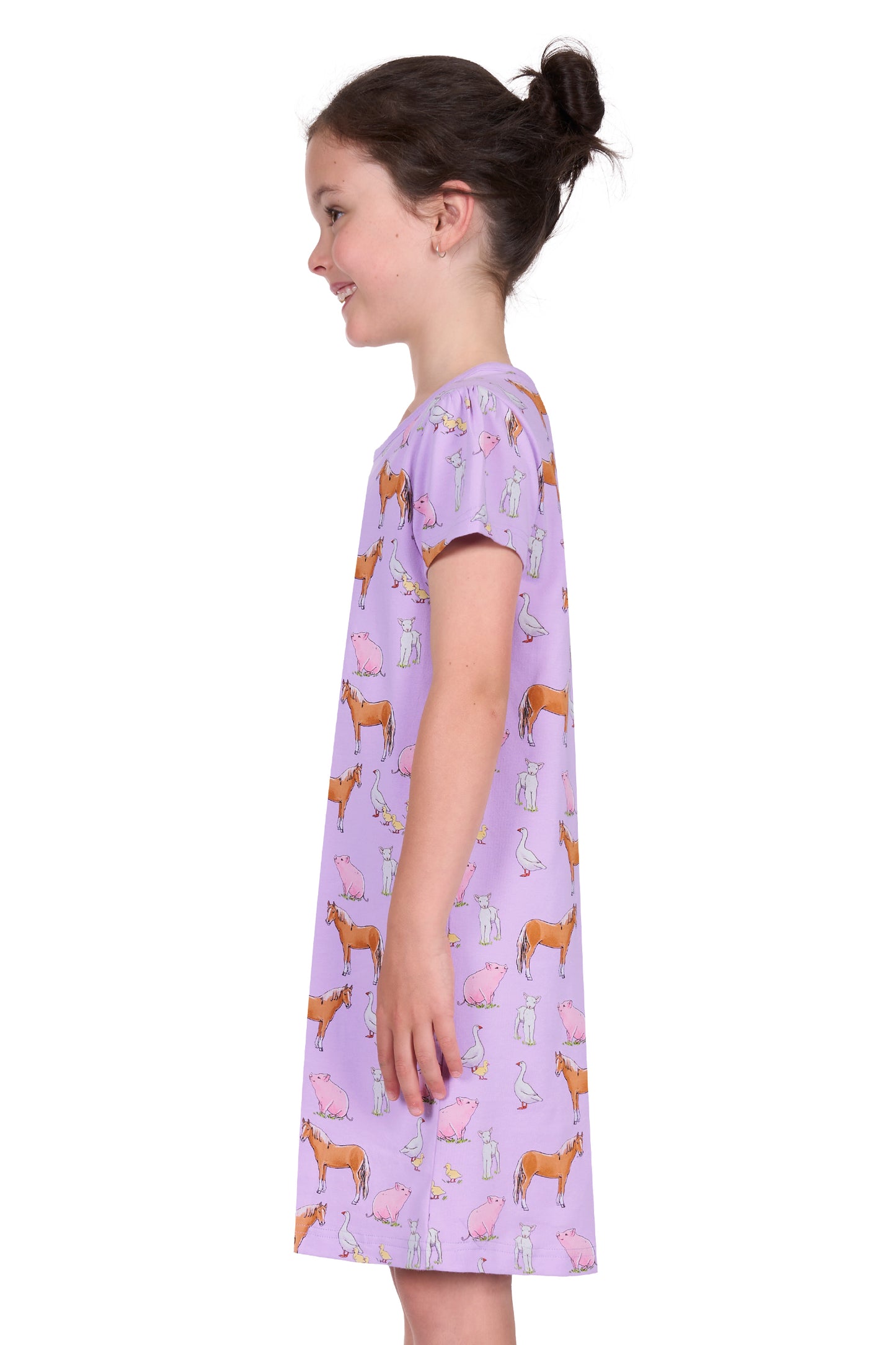 Thomas Cook Girl's Farm Friends Nightie - Lilac
