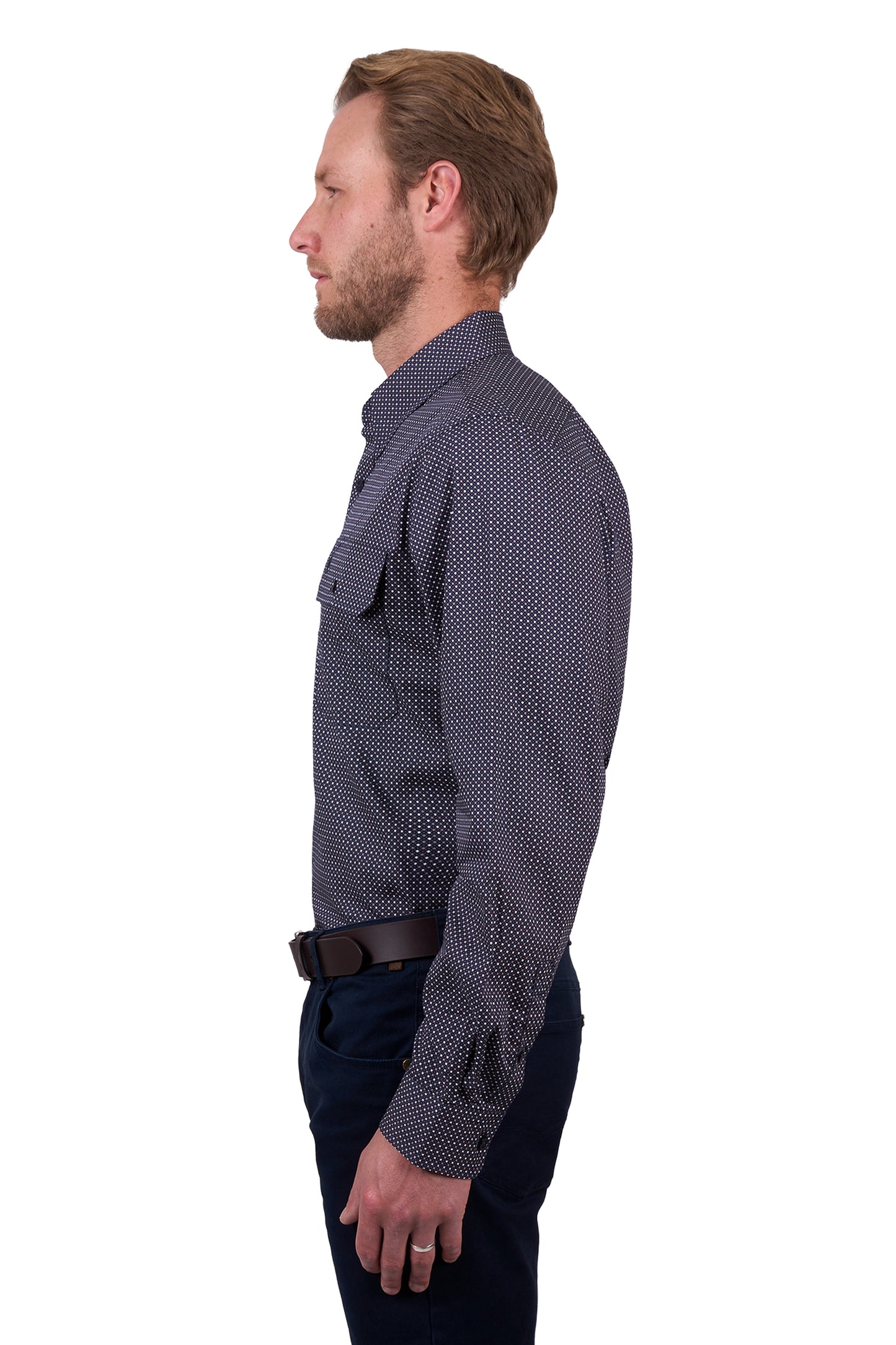 Thomas Cook Men's ARLO 2PKT LS Shirt - Navy/Tan