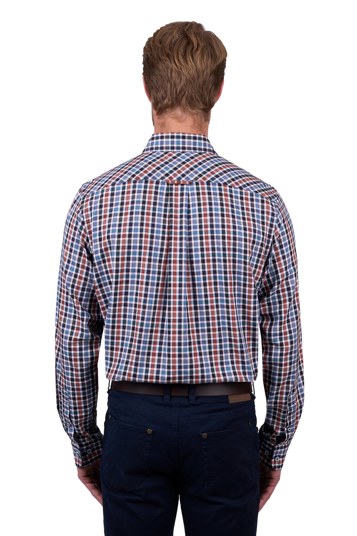 Thomas Cook Men's BEN 2PKT LS Shirt - Navy/Tan