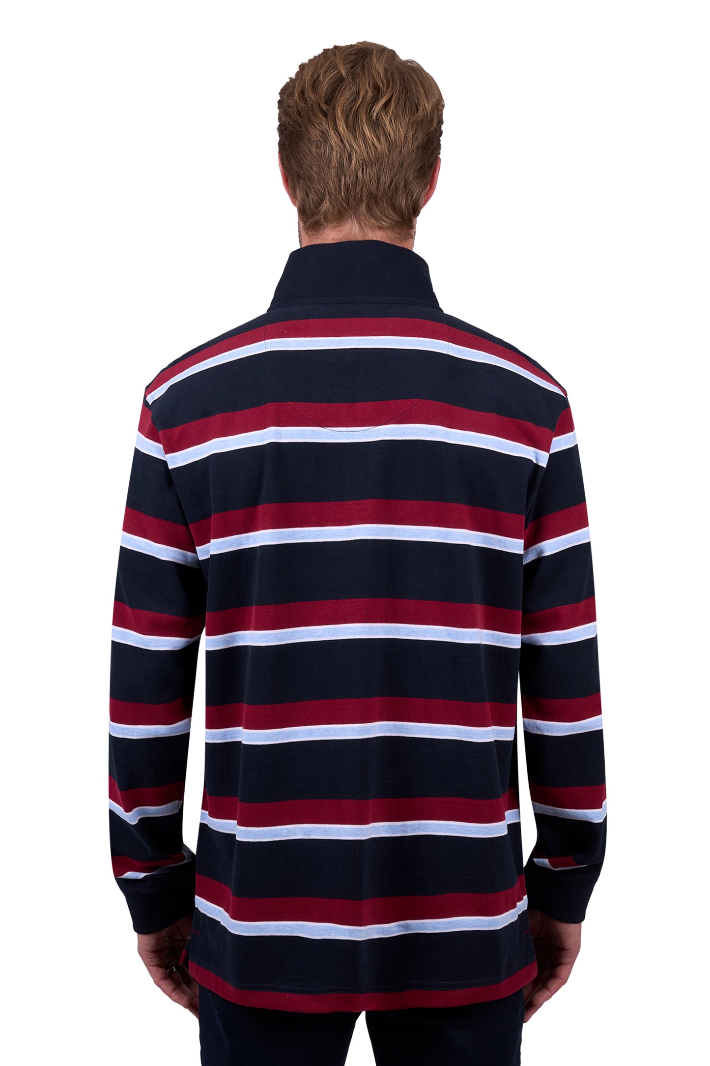 Thomas Cook Men's RICK 1/4 ZIP RUGBY - NAVY/RED