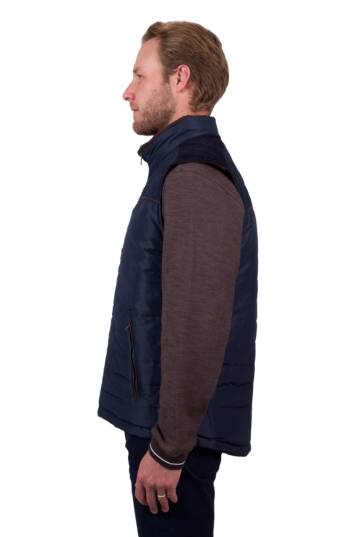 Thomas Cook Men's NATHAN REVS VEST - Dark Brown/Navy