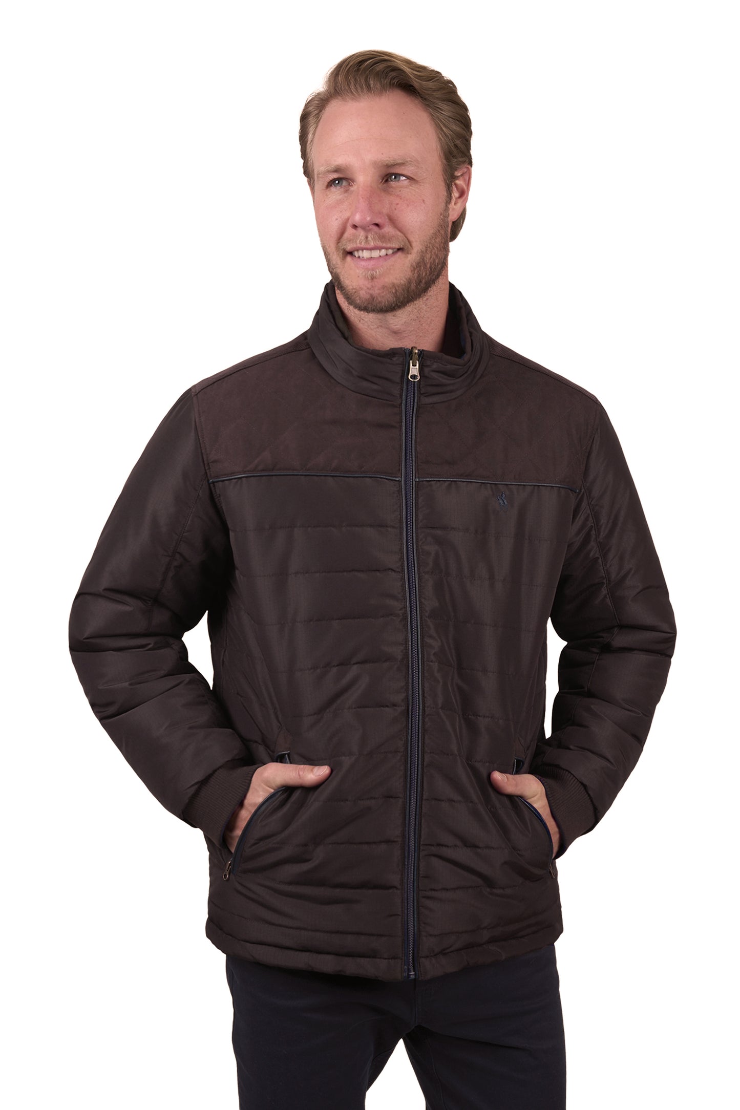Thomas Cook Men's NATHAN REVS JACKET - Dark Brown/Navy