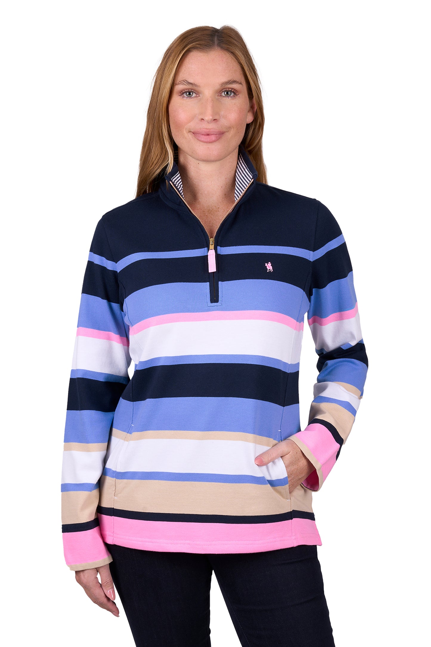 Thomas Cook Women's Elena 1/4 Zip Rugby - Blue