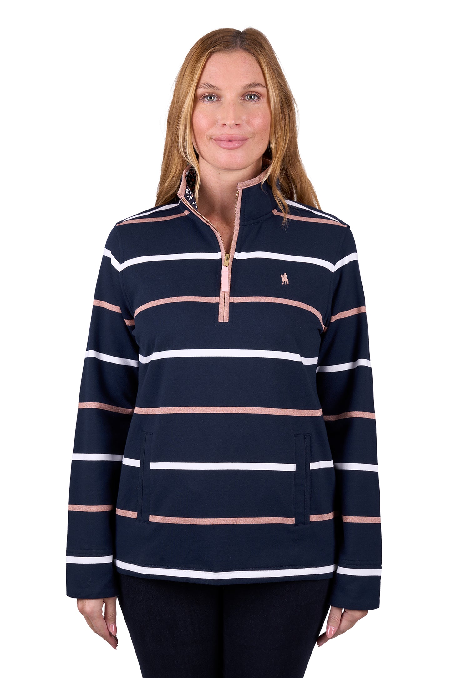 Thomas Cook Women's Matilda 1/4 Zip Rugby - Navy