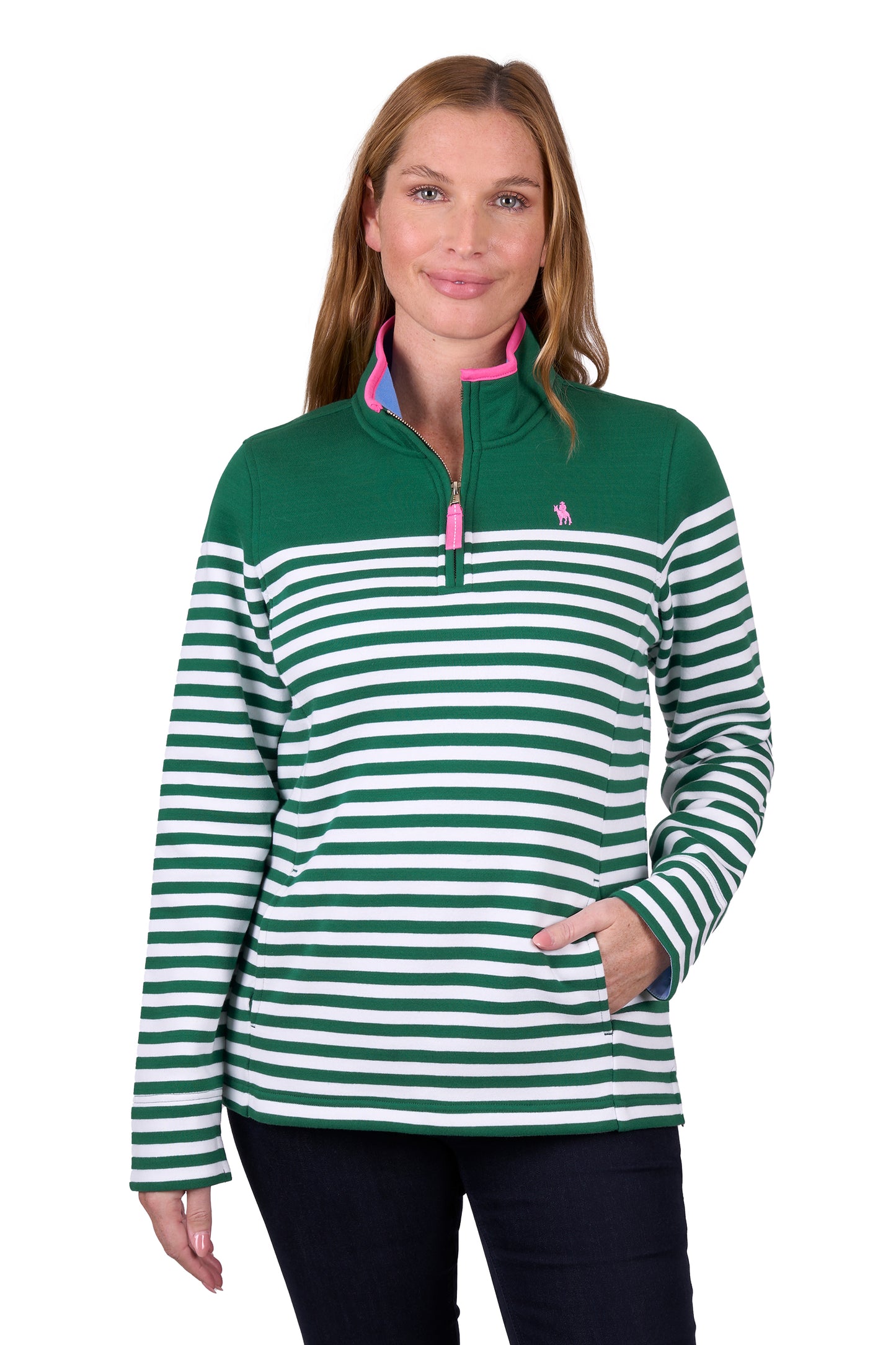 Thomas Cook Women's Andrea 1/4 Zip Rugby - Green