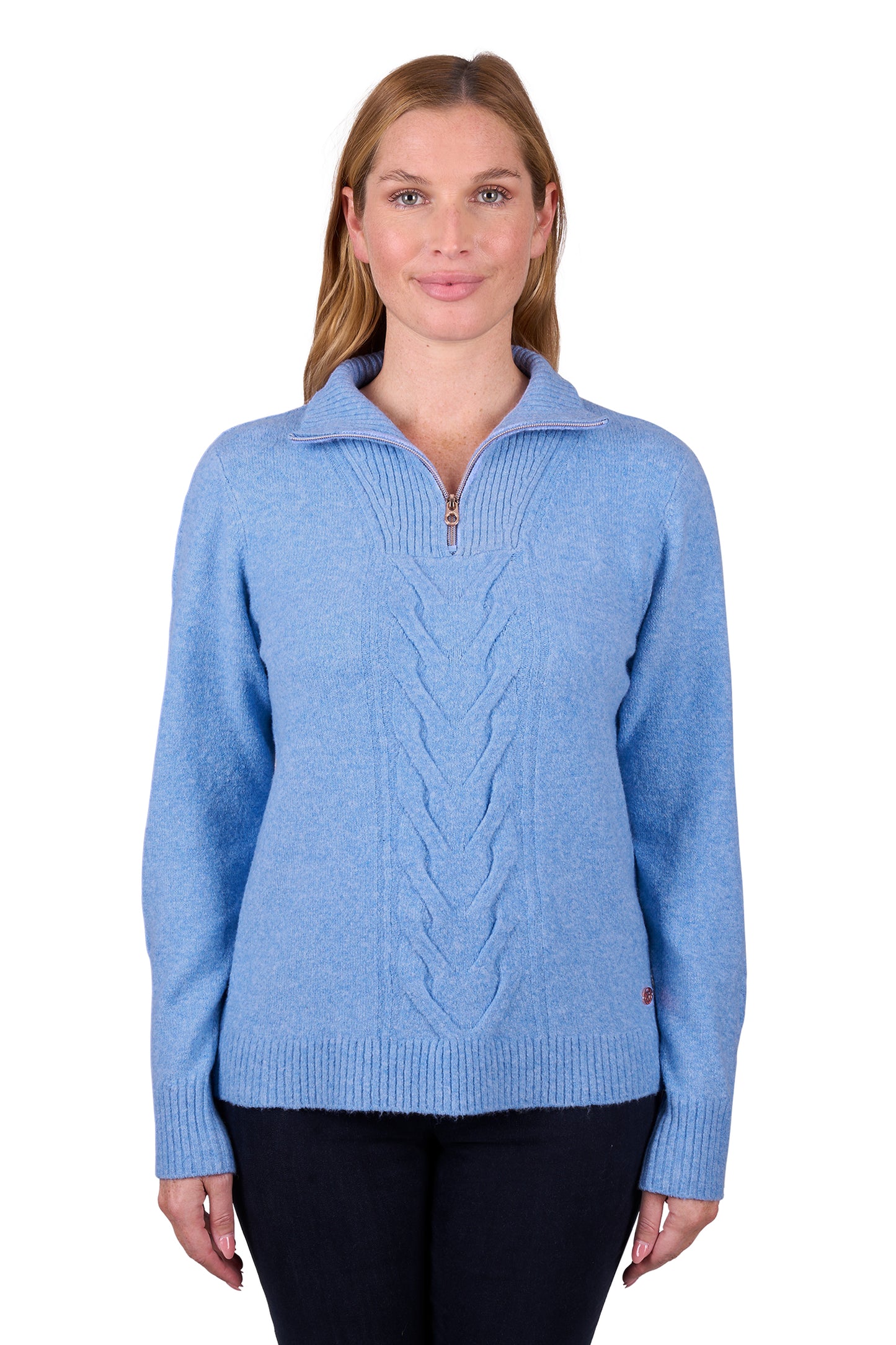 Thomas Cook Women's CLARA 1/4 ZIP JUMPER - Blue Marle