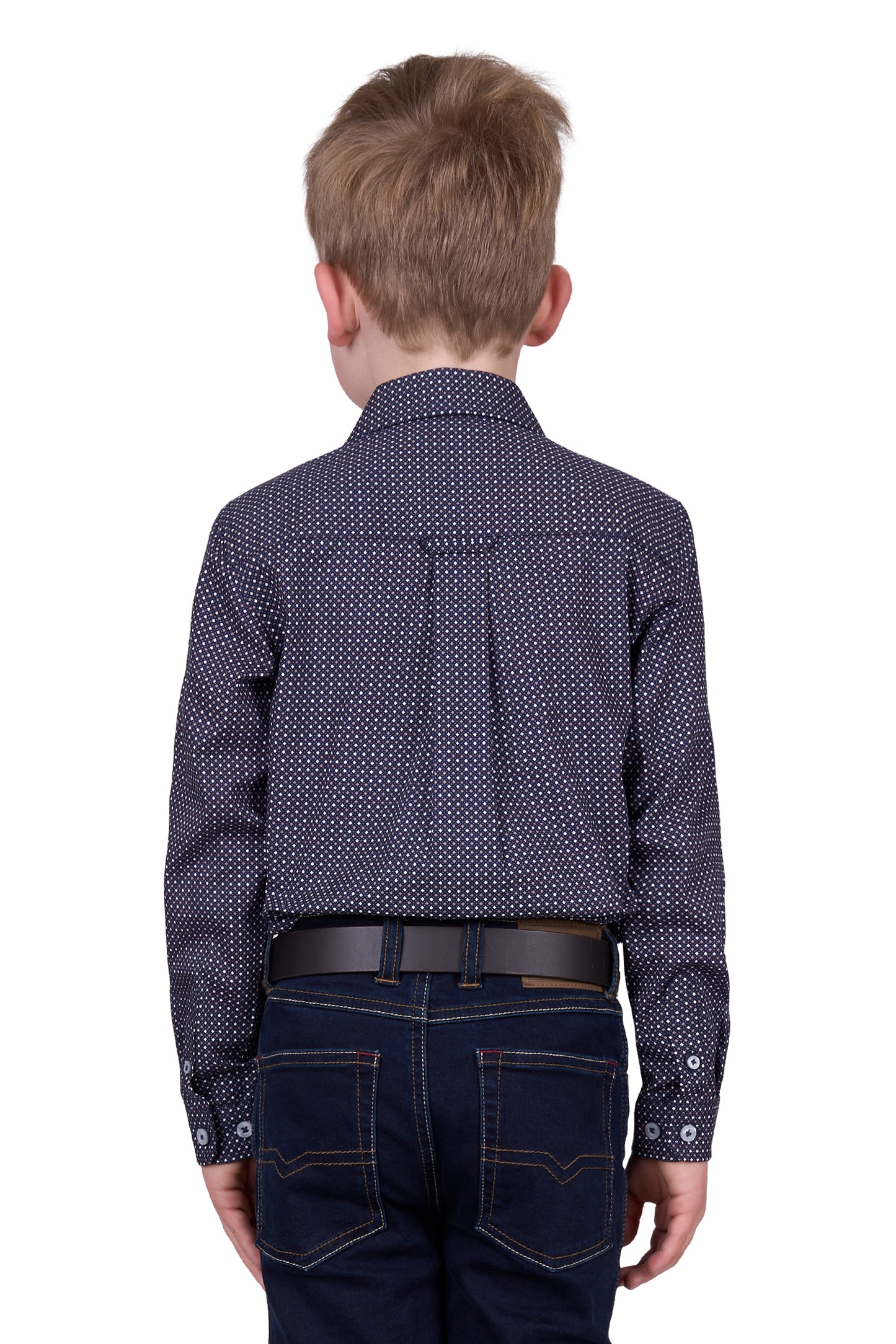 Thomas Cook BOYS ARLO 1PKT LS SHIRT - NAVY/TAN