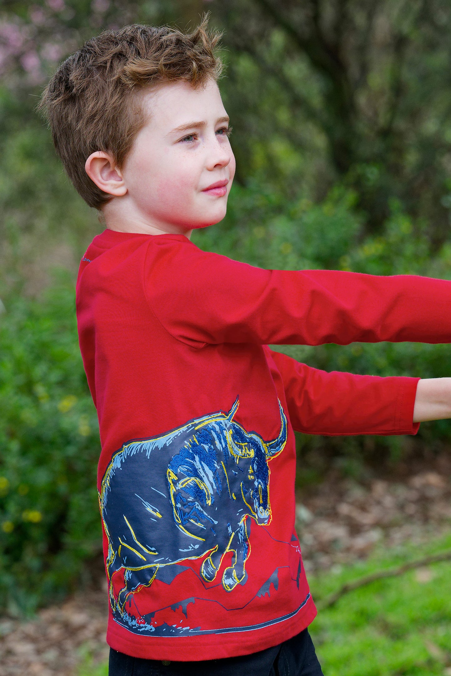 Thomas Cook BOYS CHARGE LS TEE - RED
