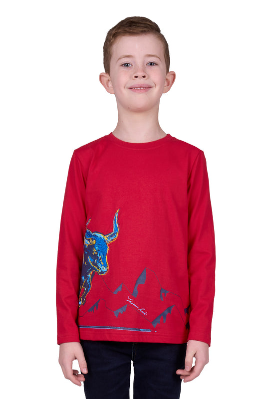 Thomas Cook BOYS CHARGE LS TEE - RED