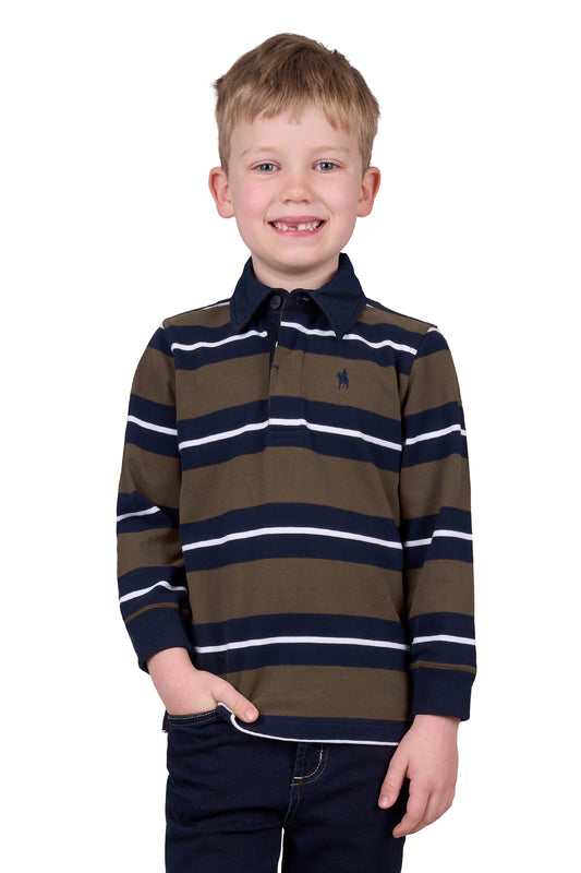 Thomas Cook BOYS PETER RUGBY - NAVY/DARK TAN
