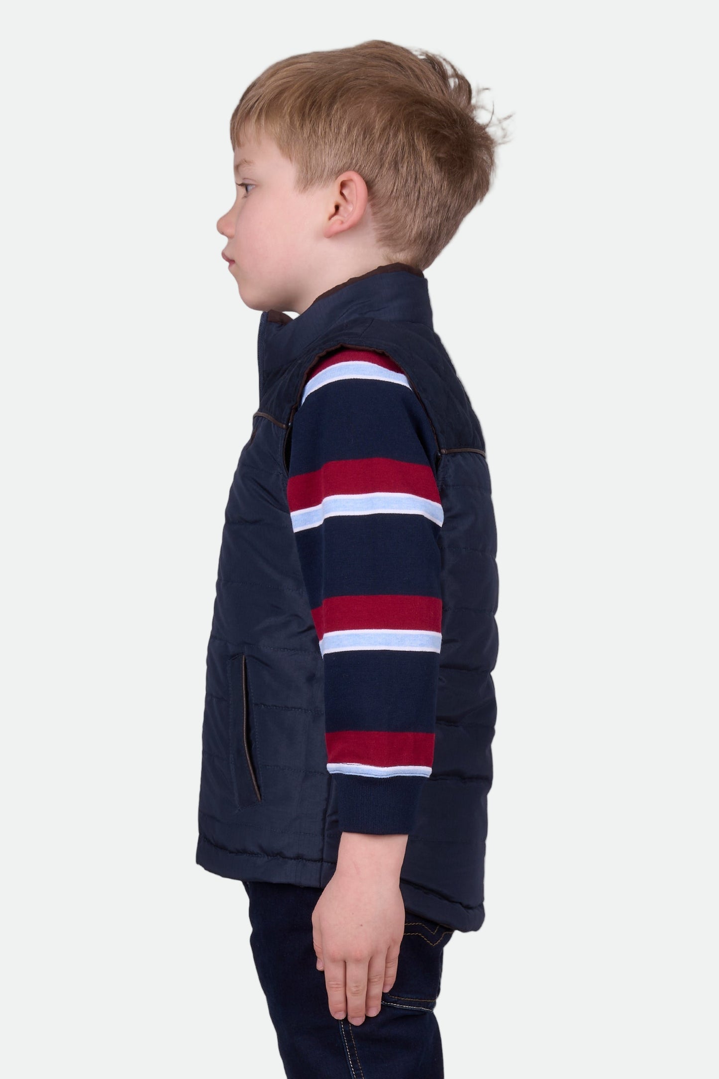 Thomas Cook BOYS NATHAN REVS VEST - DARK BROWN/NAVY