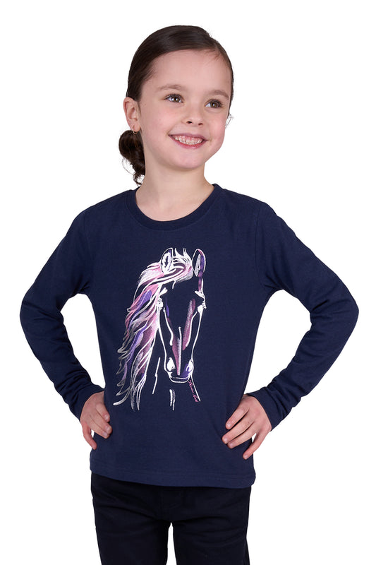 Thomas Cook GIRLS EMILY LS TEE - Navy Marle