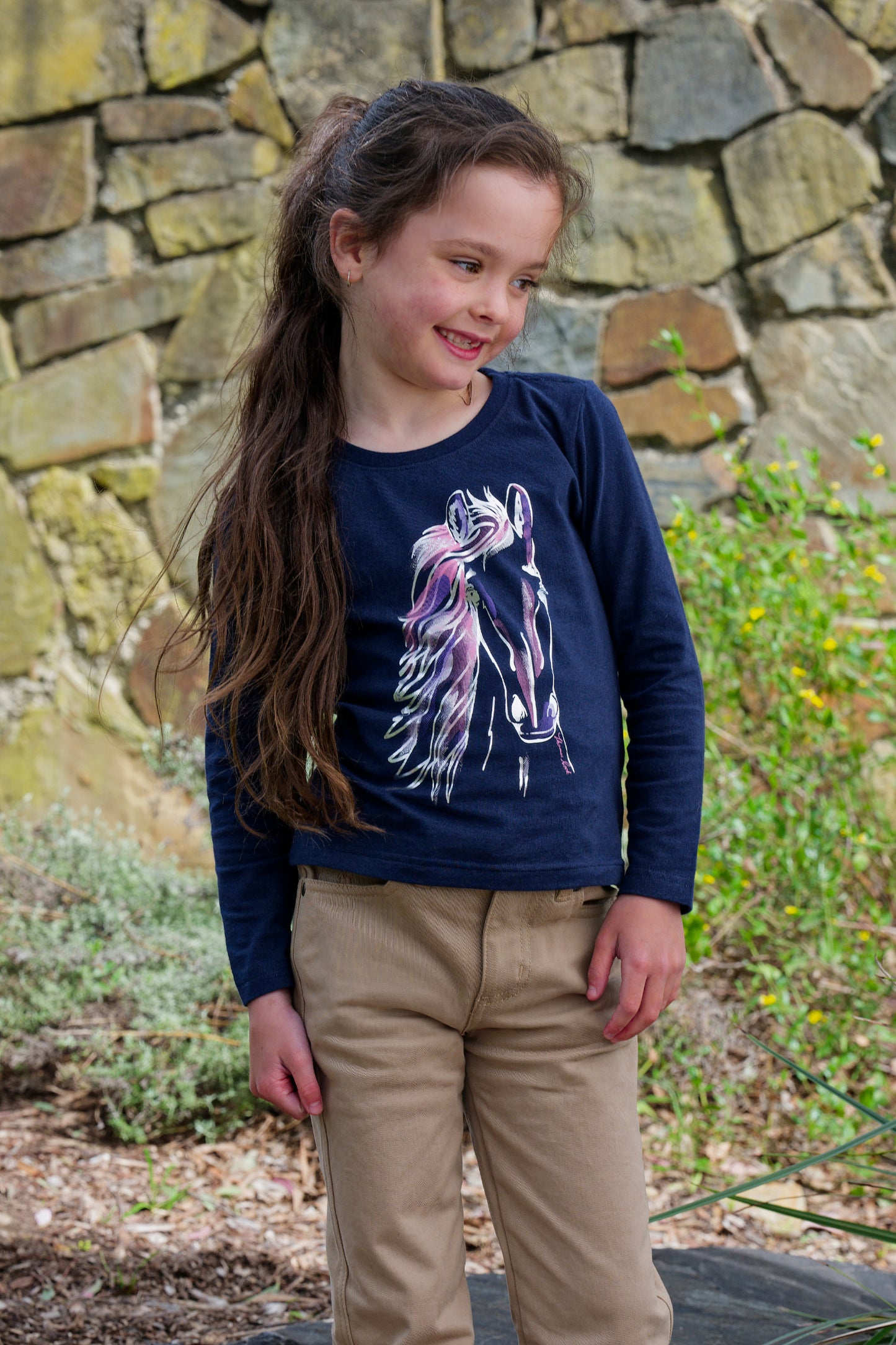 Thomas Cook GIRLS EMILY LS TEE - Navy Marle