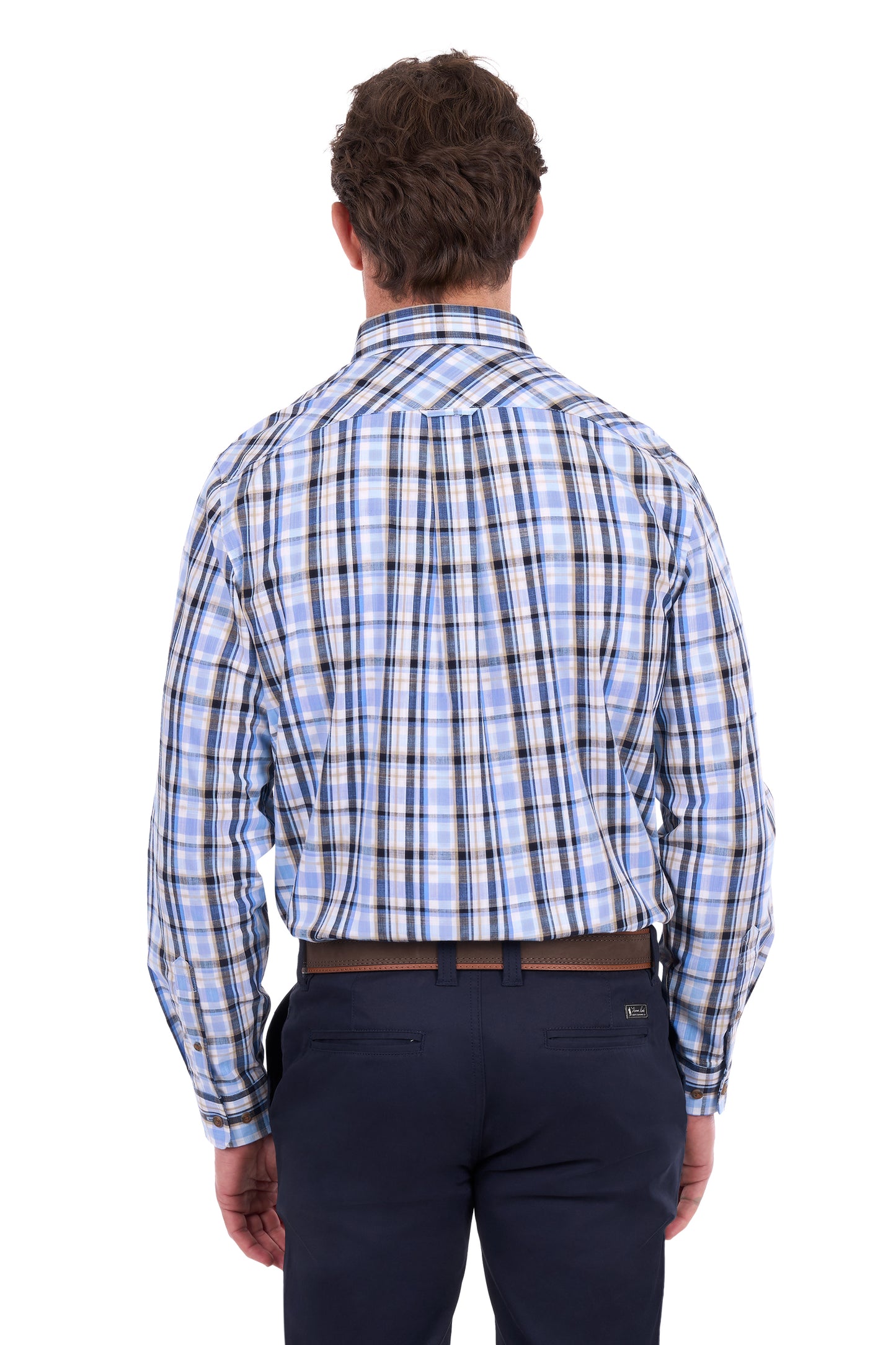 Thomas Cook Roman Men's 2 Pocket Long Sleeve Shirt – Blue/Black