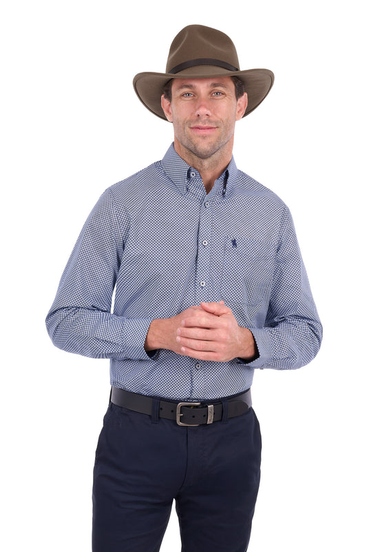 Thomas Cook Archie Men's Long Sleeve Shirt – Navy/Tan