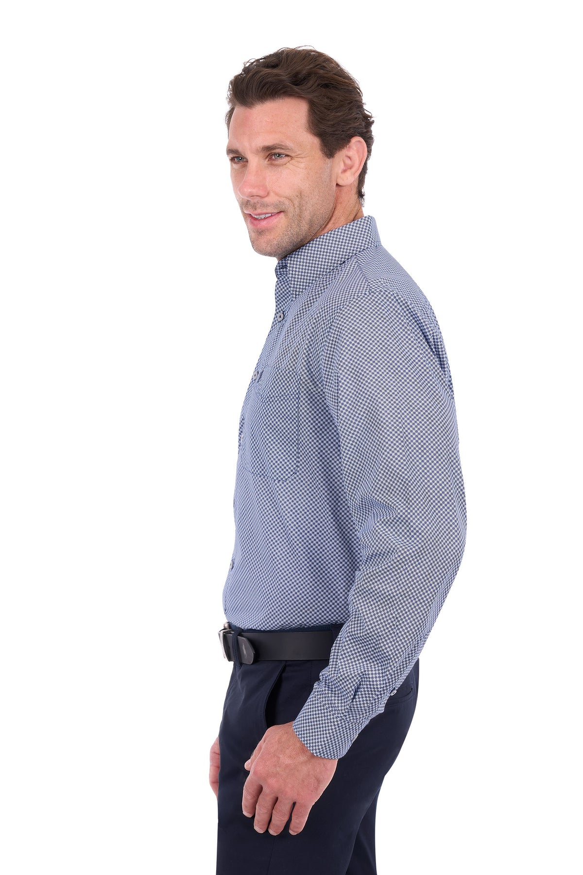 Thomas Cook Archie Men's Long Sleeve Shirt – Navy/Tan
