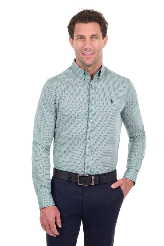 Thomas Cook Arthur Men's Long Sleeve Shirt – Sage/Navy