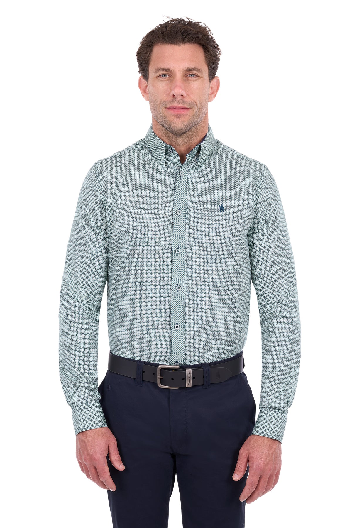 Thomas Cook Arthur Men's Long Sleeve Shirt – Sage/Navy