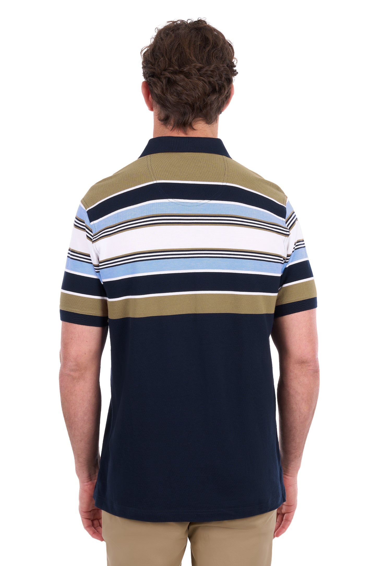 Thomas Cook Men’s Phillip Short Sleeve Polo – Navy/Tan