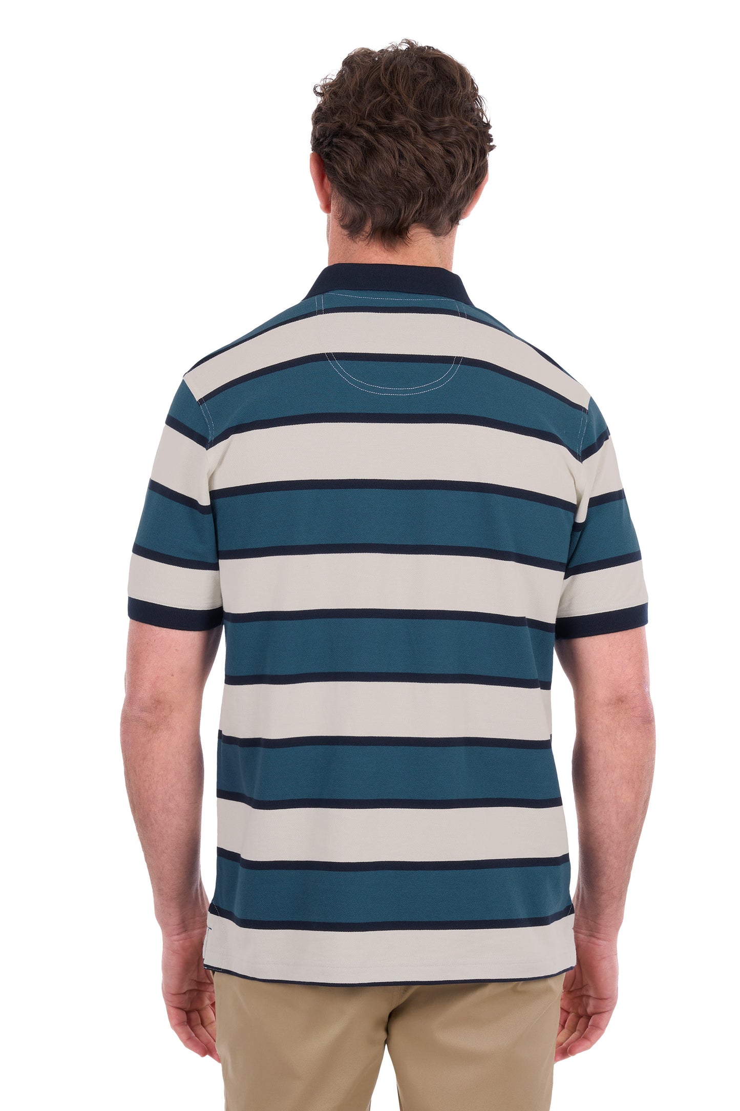 Thomas Cook Men's Martin Short Sleeve Polo – Off White/Washed Blue