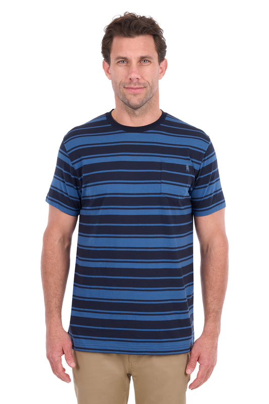 Thomas Cook Pete Men's Pocket T-Shirt – Navy/Washed