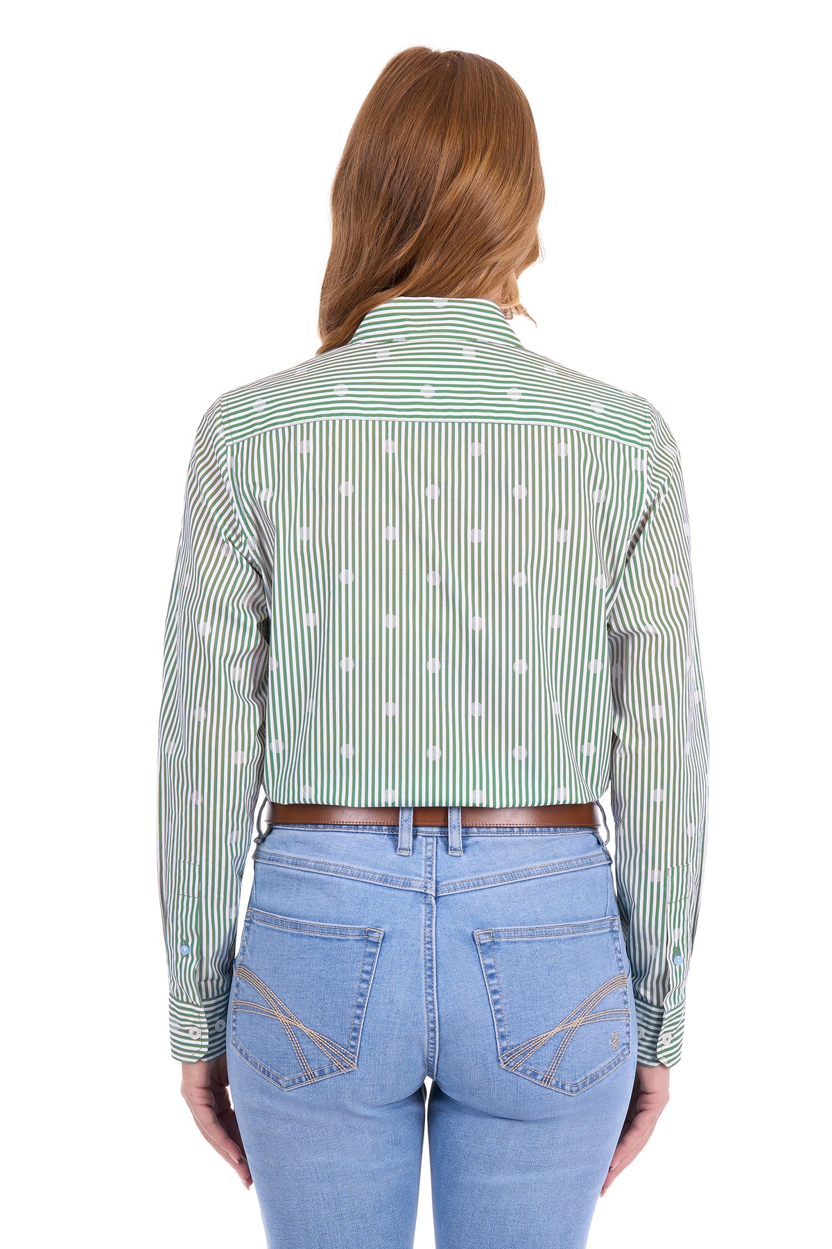 Thomas Cook Jade Women's Long Sleeve Shirt – Sage/White