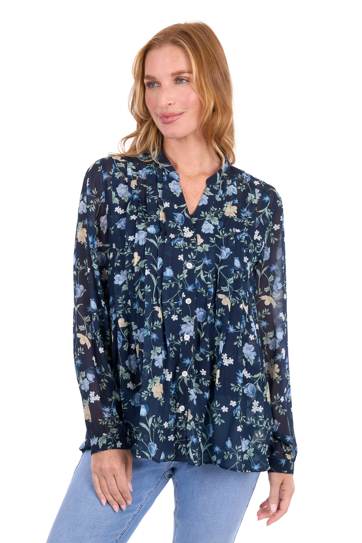 Thomas Cook Women’s Melissa Long Sleeve Blouse – Blue Multi