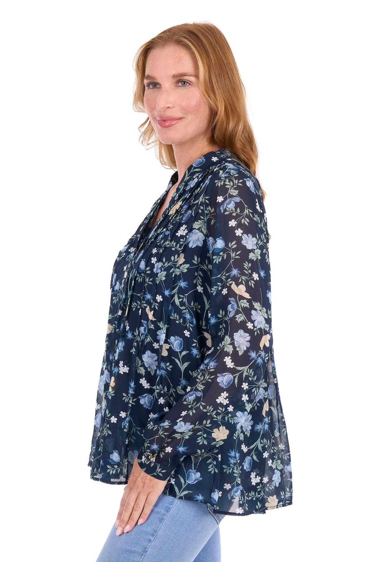 Thomas Cook Women’s Melissa Long Sleeve Blouse – Blue Multi
