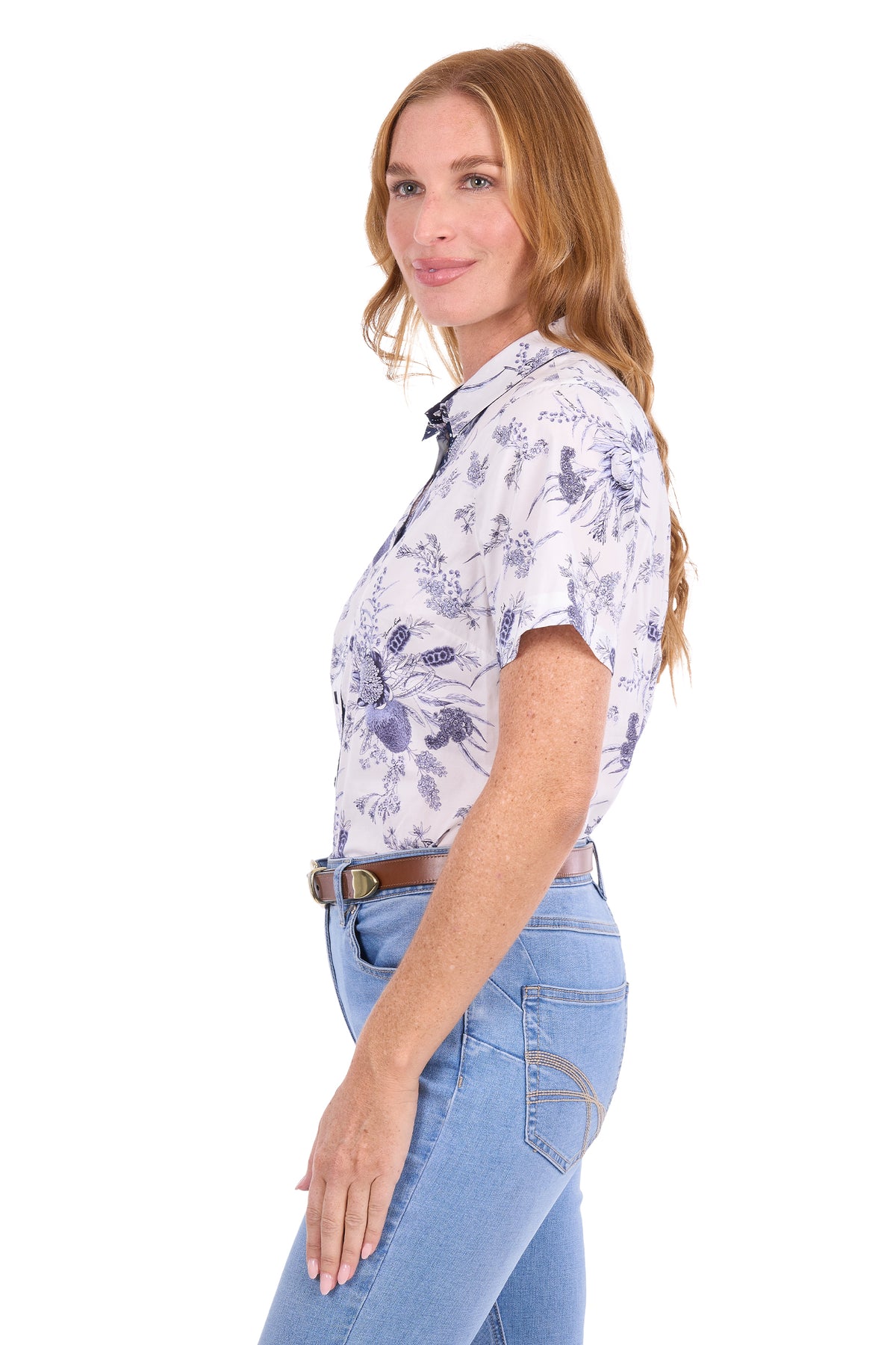 Thomas Cook Mia Women's Short Sleeve Shirt – Navy/White