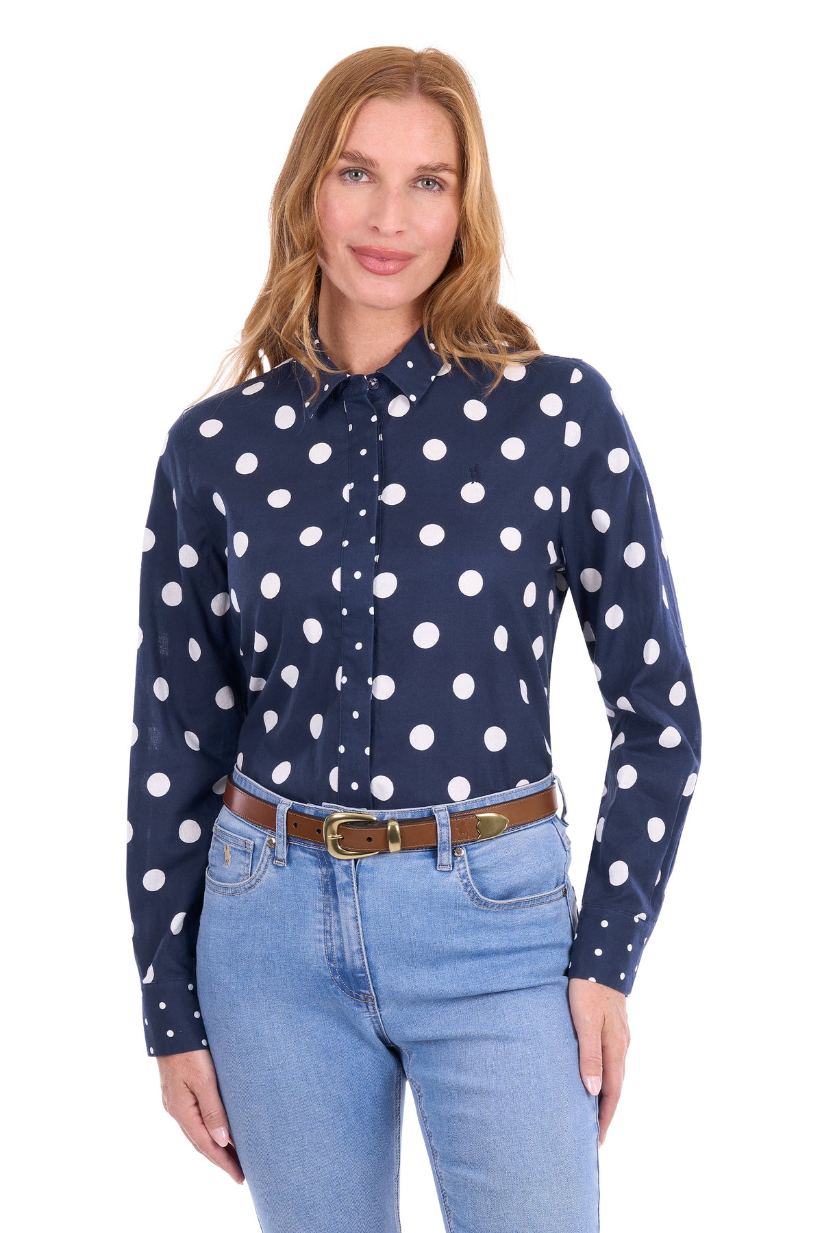 Thomas Cook Women’s Alyssa Long Sleeve Shirt – Navy/White