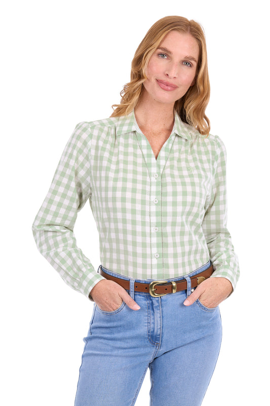 Thomas Cook Women's Dimity Long Sleeve Shirt - Mint/White