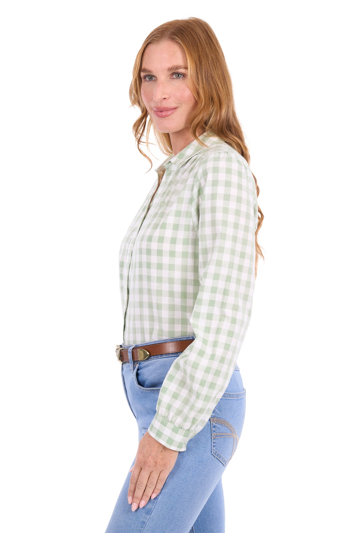 Thomas Cook Women's Dimity Long Sleeve Shirt - Mint/White