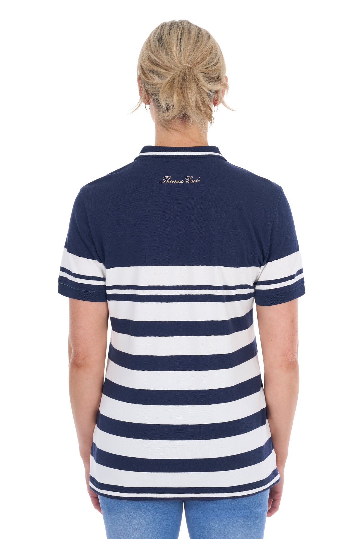 Thomas Cook Women’s Blaire Short Sleeve Polo Shirt – Navy/White