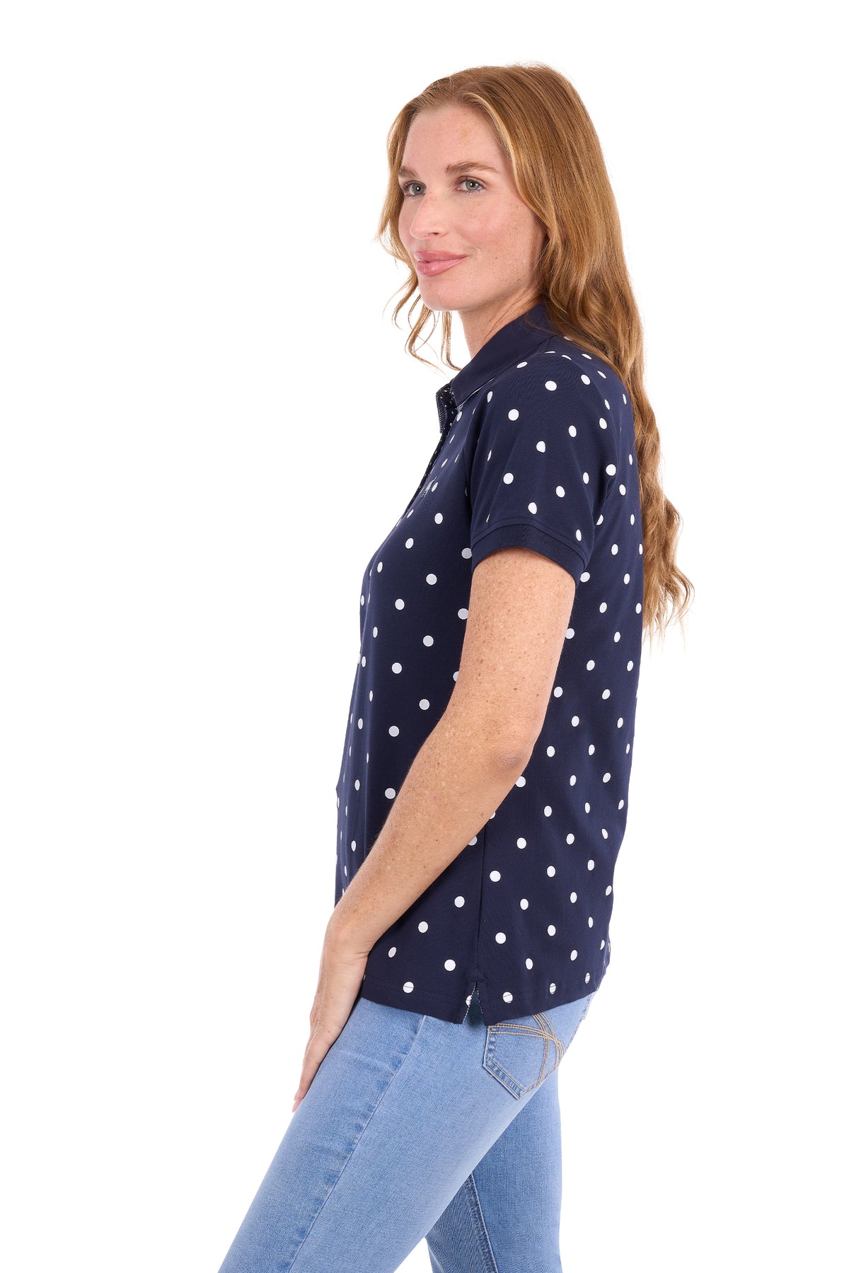 Thomas Cook Women’s Tammy Short Sleeve Polo Shirt – Navy/White