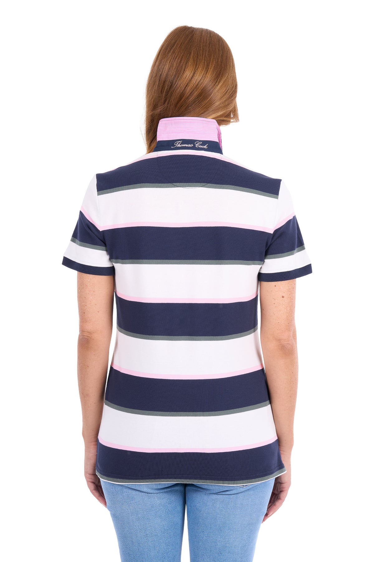 Thomas Cook Women’s Beth Short Sleeve Polo Shirt – Navy/Multi