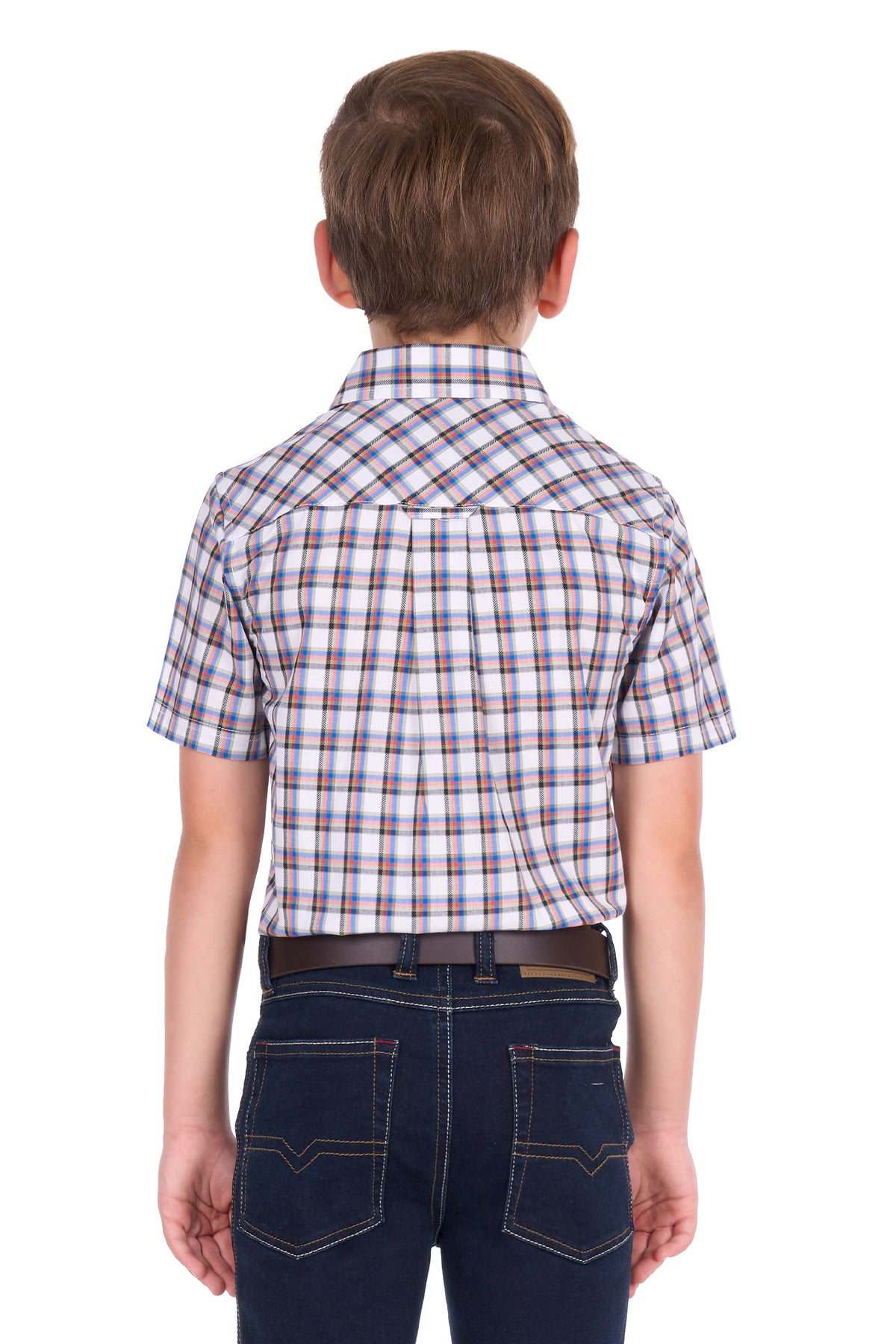 Thomas Cook Boys Arlo 1 Pocket Short Sleeve Shirt - Royal/Multi