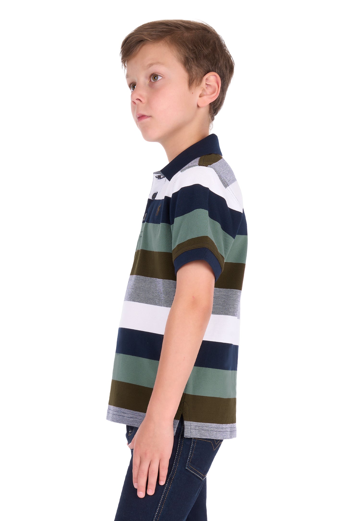 Thomas Cook Boys Wayne Short Sleeve Polo - Tan/Sage