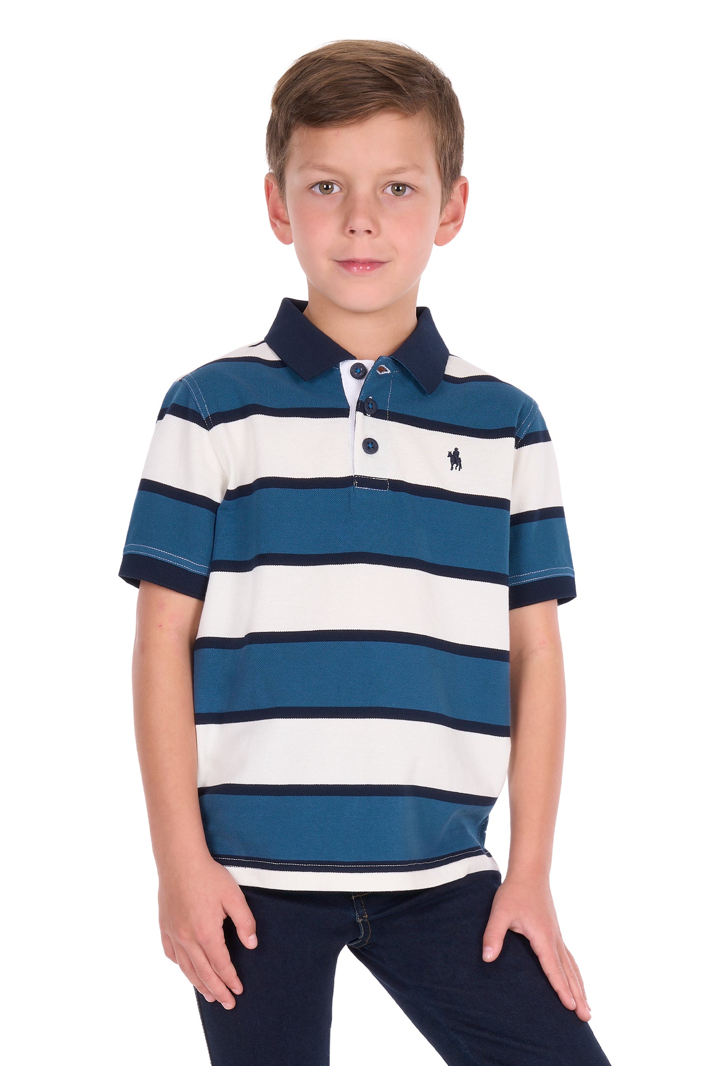 Thomas Cook Boys Martin Short Sleeve Polo – Off White/Washed