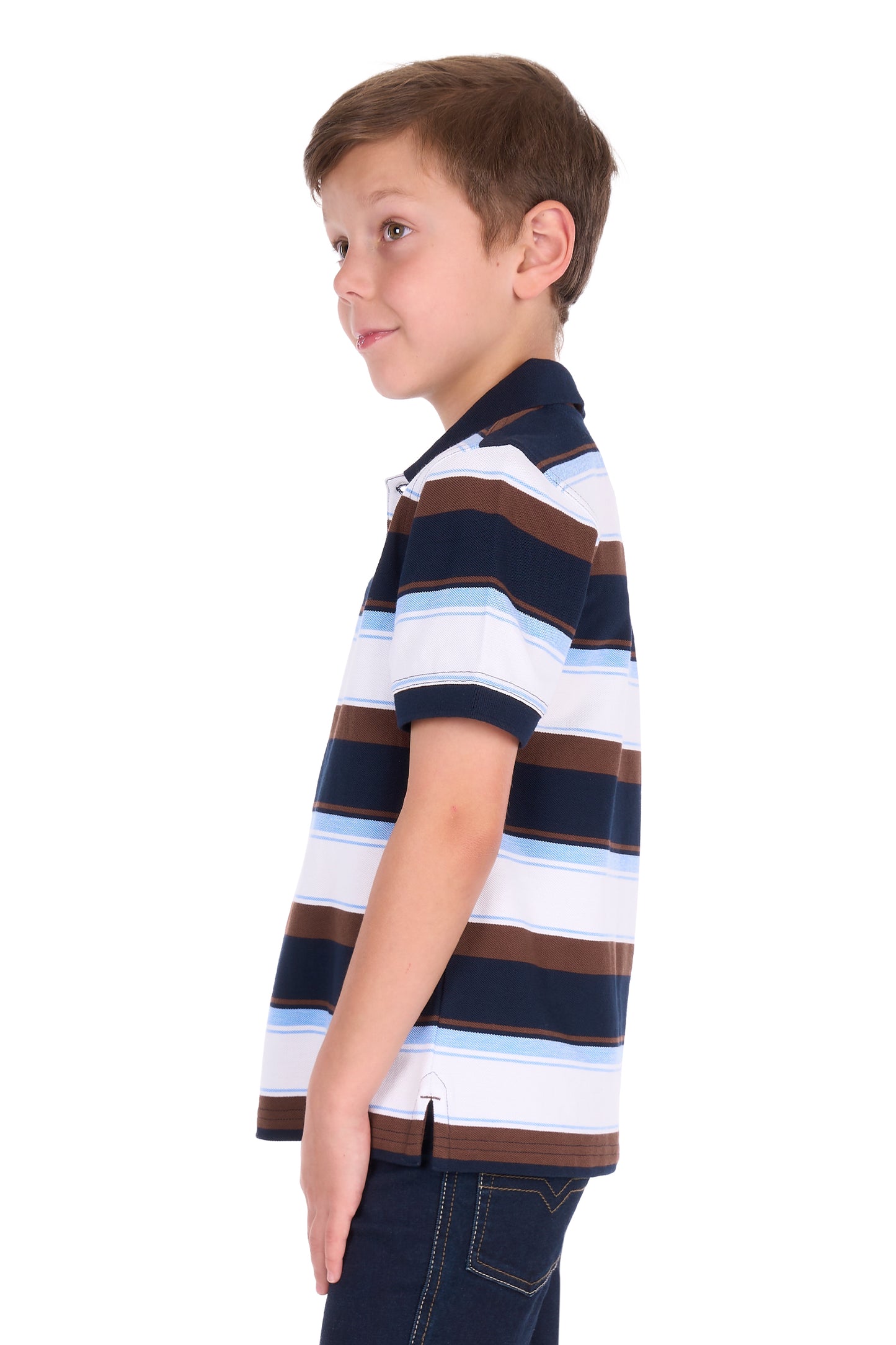 Thomas Cook Boys Randy 1 Pocket Short Sleeve Polo – Navy/Rust