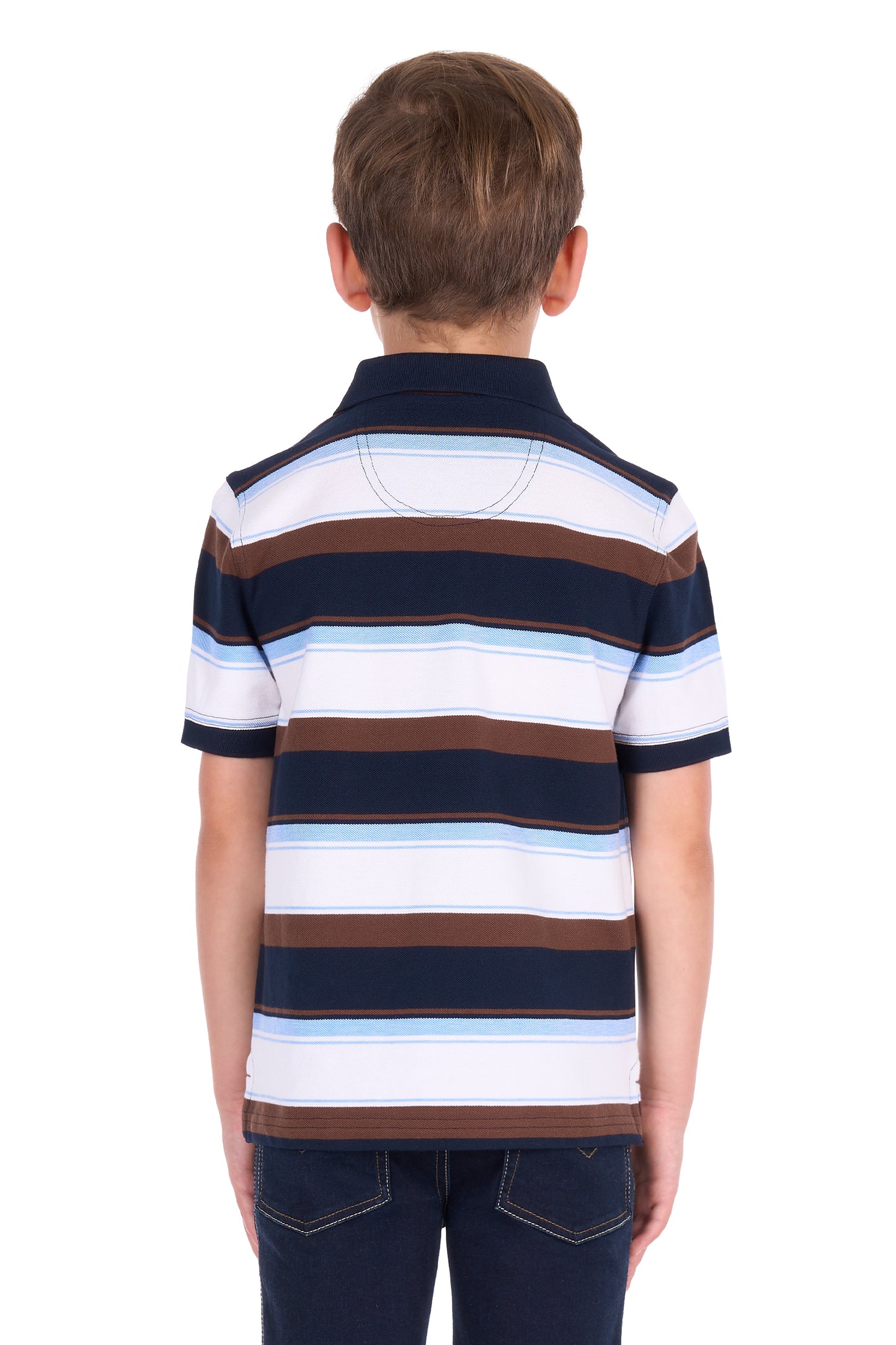 Thomas Cook Boys Randy 1 Pocket Short Sleeve Polo – Navy/Rust