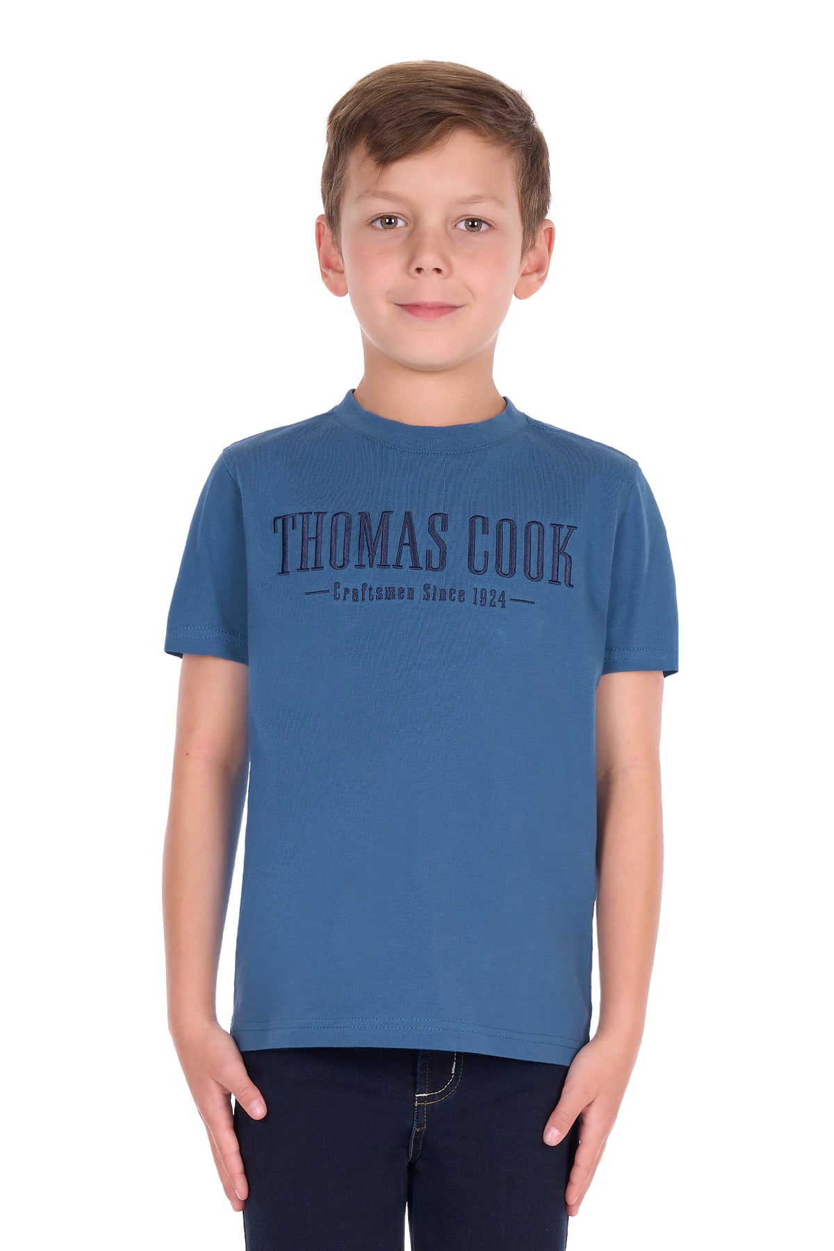 Thomas Cook Boys Nathan Short Sleeve Tee - Washed Blue