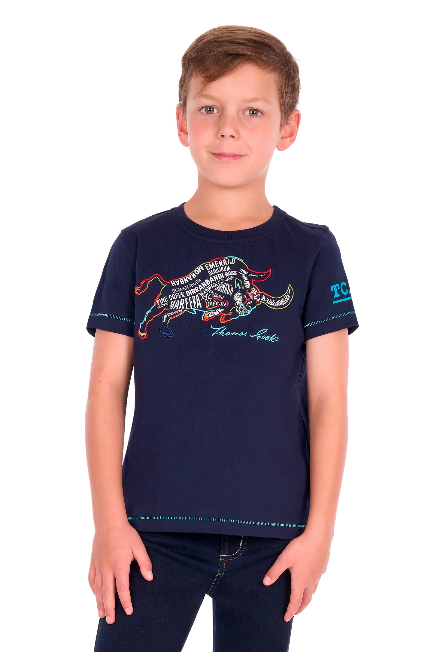 Thomas Cook Boys Terry Short Sleeve Tee - Navy