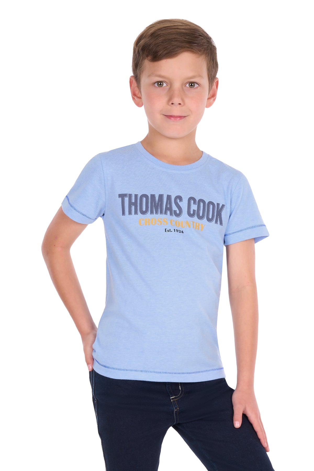 Thomas Cook Boys Orion Short Sleeve Tee - Light Blue