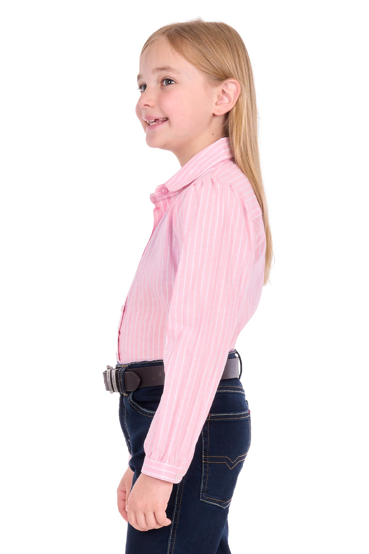 Thomas Cook Girls Myolie Long Sleeve Shirt - Rose Pink/White