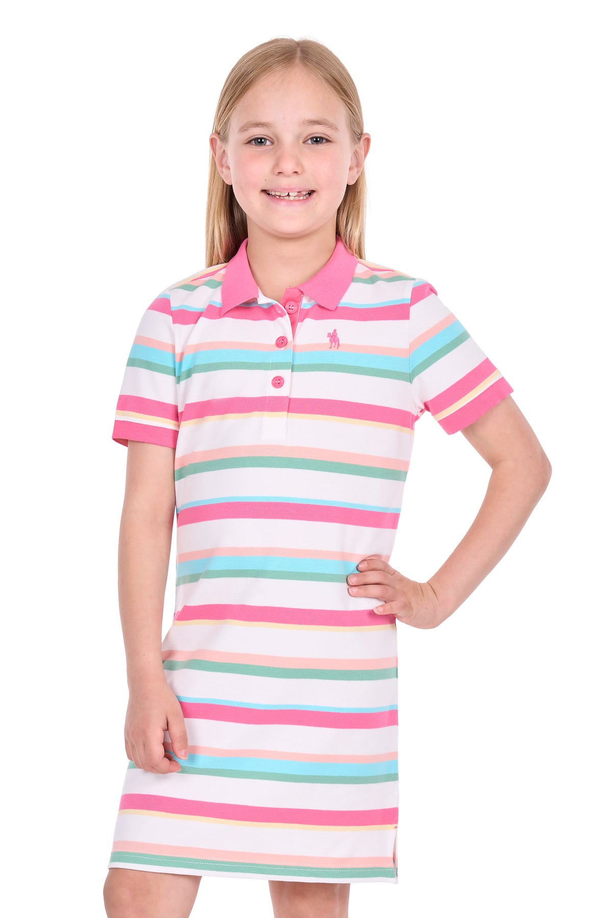 Thomas Cook Girls’ Chiara Short Sleeve Polo Dress – Multi